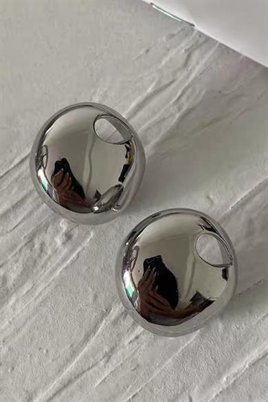 Gümüş Renk Metal Küpe (Çift)
