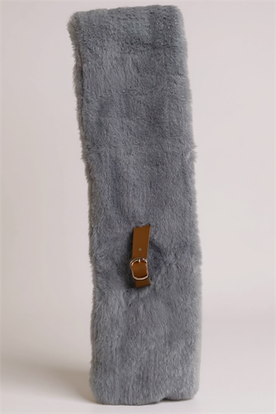 Gri Renk Çocuk Peluş Atkı