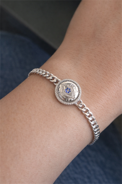 Gümüş Renk Göz Figürlü Xuping Bileklik