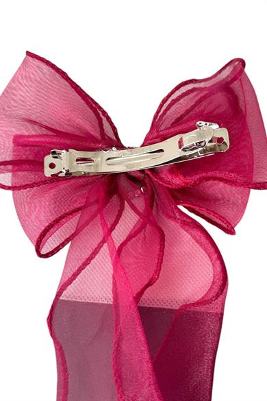 Bordo Renk Taş Detaylı Kurdele Figürlü Otomat Toka