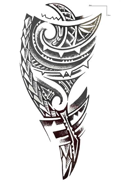 Geçici Tribal Figürlü Dövme Tattoo