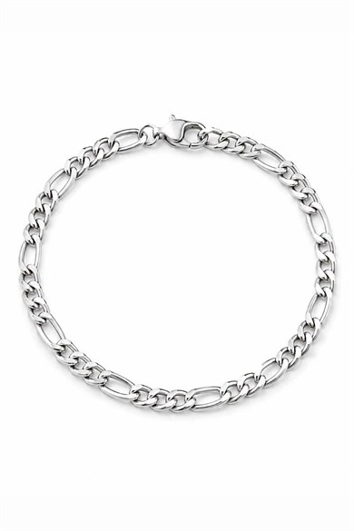Gümüş Renk Zincir Çelik Bileklik (Unisex)