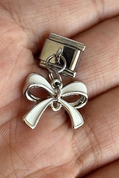 Gümüş Renk Fiyonk Figürlü Çelik Nomination Charm (Tek)