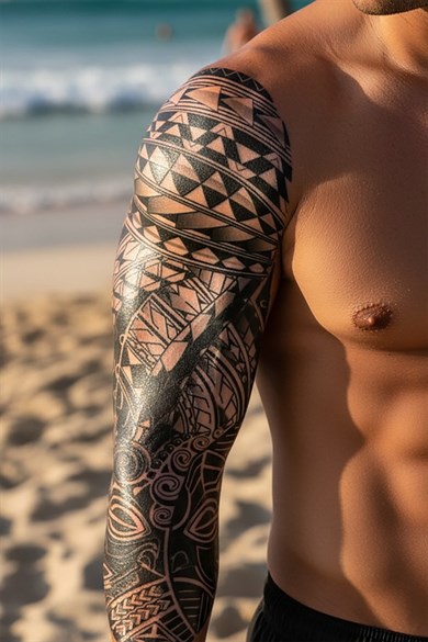 Tribal Kol Geçici Dövme Tattoo