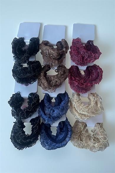 12li Karışık Renk Lastik Toka Set