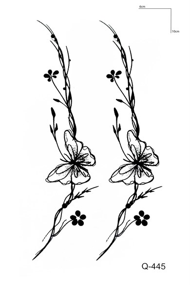 Geçici Kelebek Figürlü Mini Dövme Tattoo