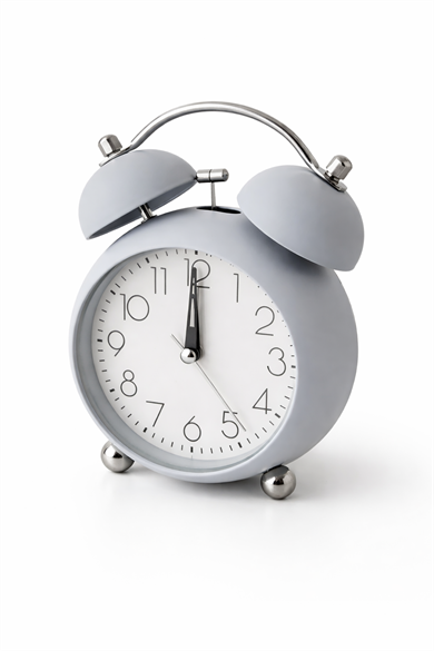 Lila Renk Mini Dekoratif Işıklı Alarmlı Yuvarlak Masa Saati