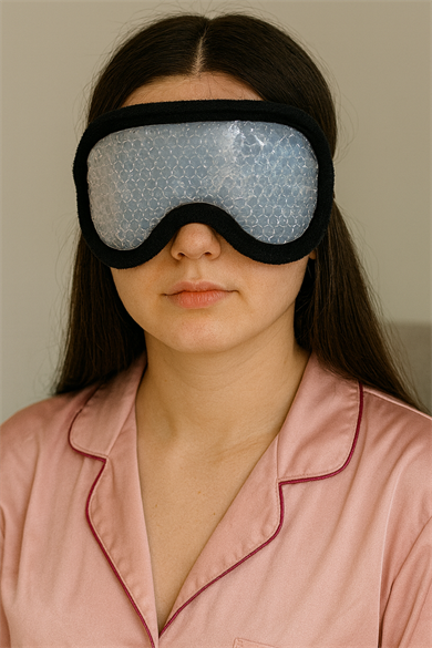 Siyah Renk Soğuk Kompres Jel Göz Altı Morlukları Azaltmaya Soğuk Sıcak Kompres Jel