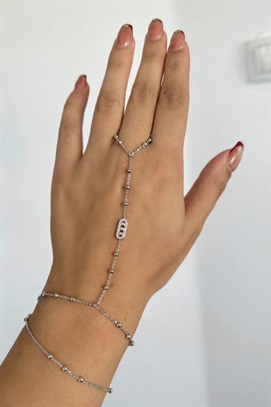 Gümüş Renk Top Detaylı Şahmeran