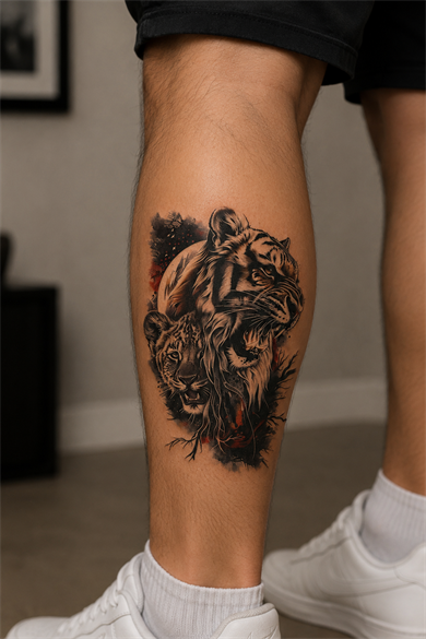 Kaplan Dövme Geçici Tattoo