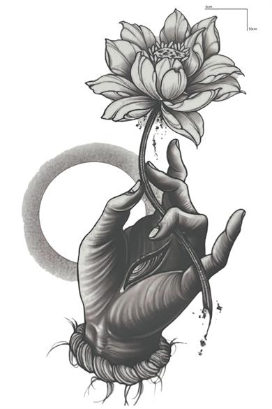 Lotus Figürlü Mini Dövme Tattoo