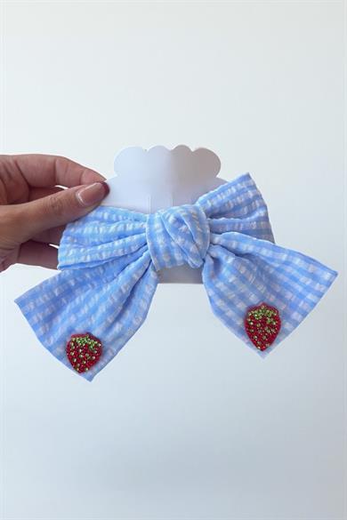 12li Karışık Renk Çilek Figürlü Otomat Toka Set