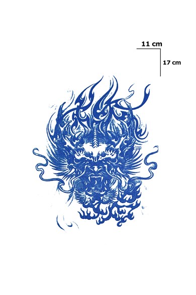 Canavar Sonradan Kararan Yarı Kalıcı Geçici Dövme Tattoo