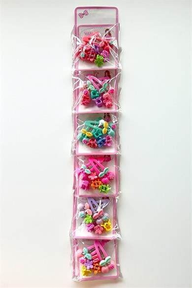 6lı Karışık Renk Karışık Figürlü Yan Toka Ve Mandal Toka Set 