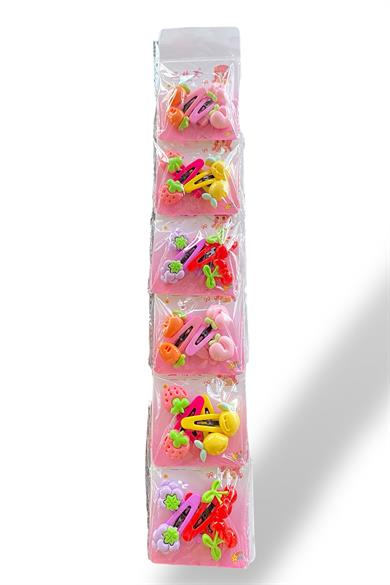 6lı Karışık Renk Karışık Figürlü Yan Toka Set 