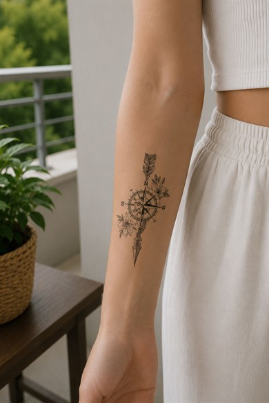 Pusula Mini Geçici Dövme Tattoo