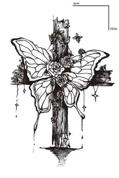 Geçici Kelebek Figürlü Mini Dövme Tattoo