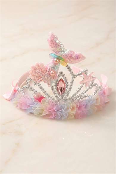Pembe Renk Karışık Figürlü Çocuk Taç