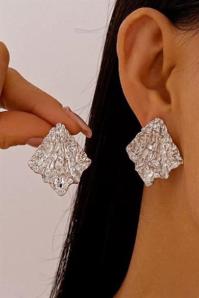 Gümüş Renk Çelik Küpe (Çift)