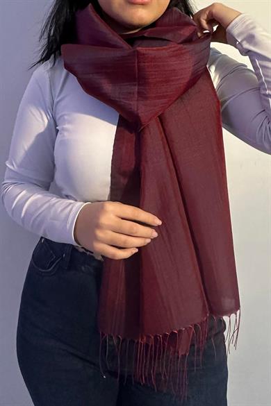  Bordo Renk Tafta Şal