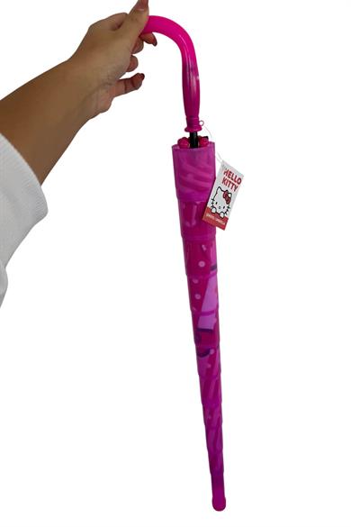 Pembe Renk Karışık Figürlü Kılıflı Çocuk Şemsiye