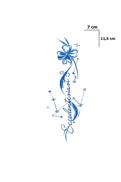 Yonca Sonradan Kararan Yarı Kalıcı Geçici Dövme Tattoo