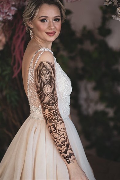 Rahibe Dövme Kol Geçici Tattoo