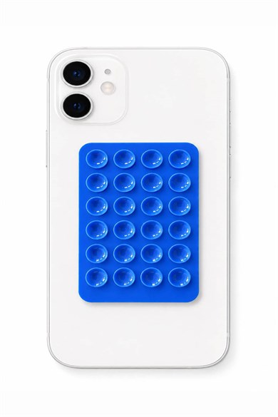 Mavi  Renk Vantuzlu Vakumlu Yapışkanlı Telefon Tutacağı