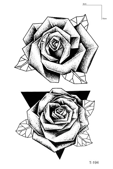 Geçici El Üstü Gül Dövme Tattoo
