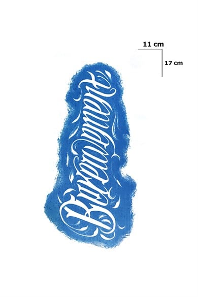 Yazılı Sonradan Kararan Yarı Kalıcı Geçici Dövme Tattoo