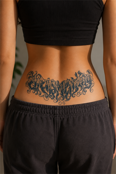 Yazı Figürlü Sonradan Kararan Yarı Kalıcı Geçici Dövme Tattoo