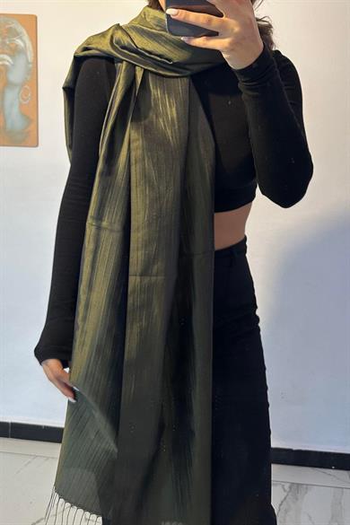 Yeşil Renk Tafta Şal