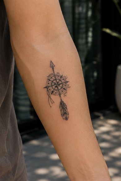 Pusula Mini Geçici Dövme Tattoo
