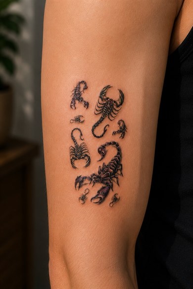 Çoklu Akrep Mini Geçici Tattoo
