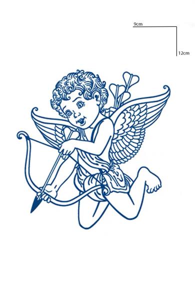 Melek Figürlü 12 Saat Sonra Kararan Geçici Dövme Tattoo