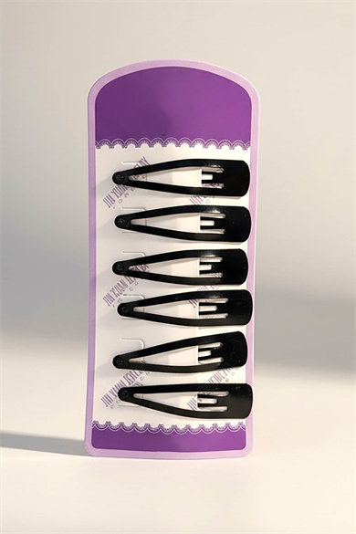 Siyah Renk 6li Yan Toka Set