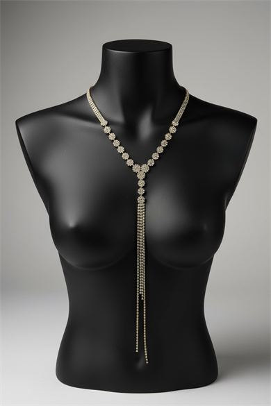 Altın Renk Taş Detaylı Vücut Aksesuarı