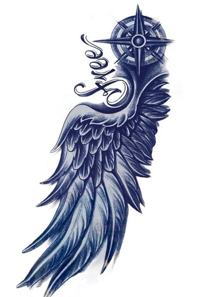 Kanat Sonradan Kararan Yarı Kalıcı Geçici Dövme Tattoo