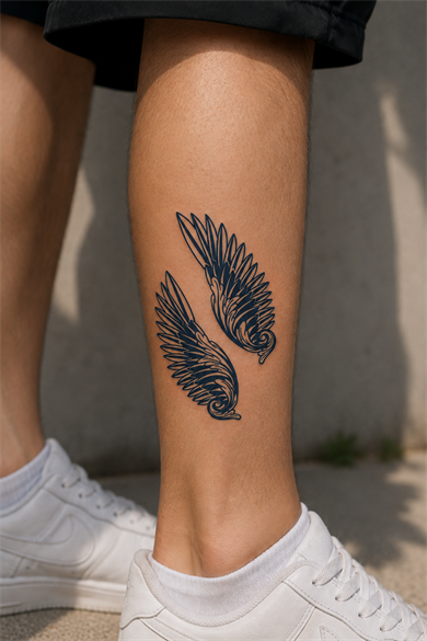 Kanat Sonradan Kararan Yarı Kalıcı Geçici Dövme Tattoo