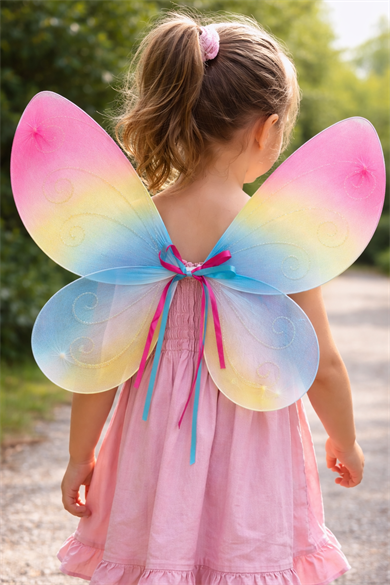 Renkli Kelebek Figürlü Kanat 