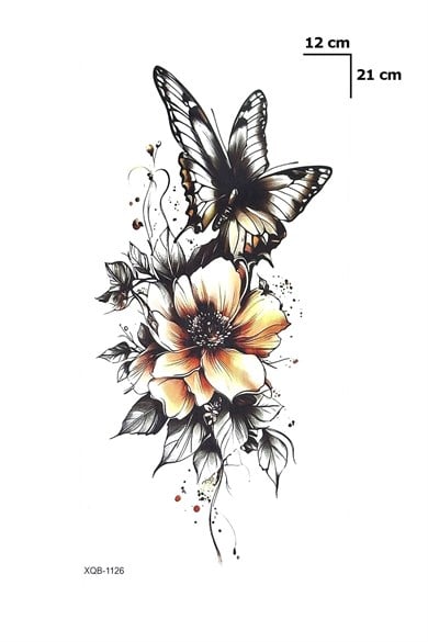 Çiçek Dövme Geçici Tattoo