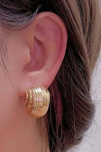 Altın Renk Çelik Küpe (Çift)