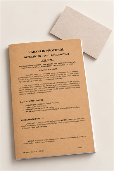 Dedektif Cinayet Çözme Oyunu-Karanlık Protokol