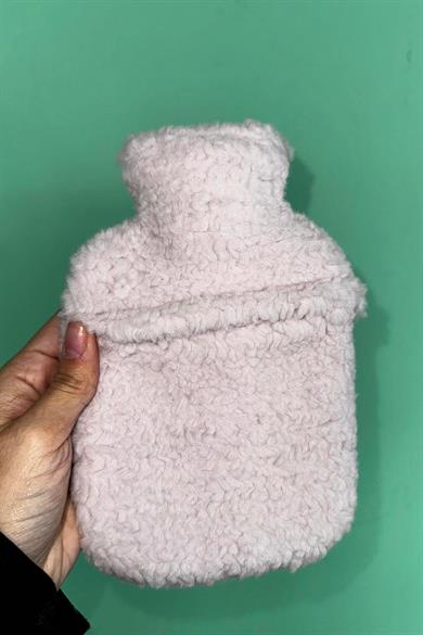 Mor Renk Çiçek Figürlü Peluş Sıcak Su Torbası