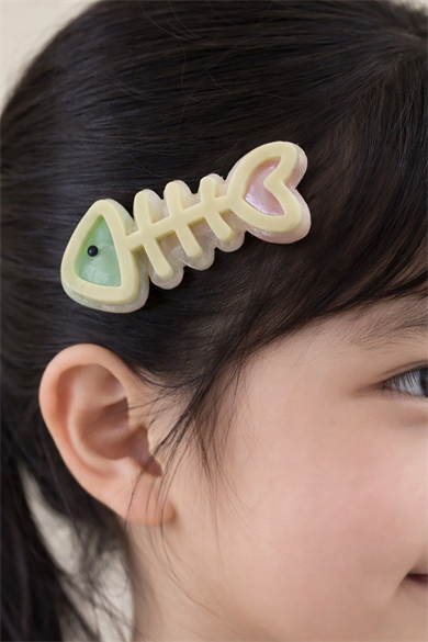 Sarı Renk Kılçık Figürlü Yan Toka