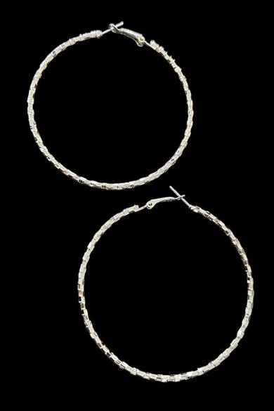 Gümüş Renk Halka Küpe (Çift)