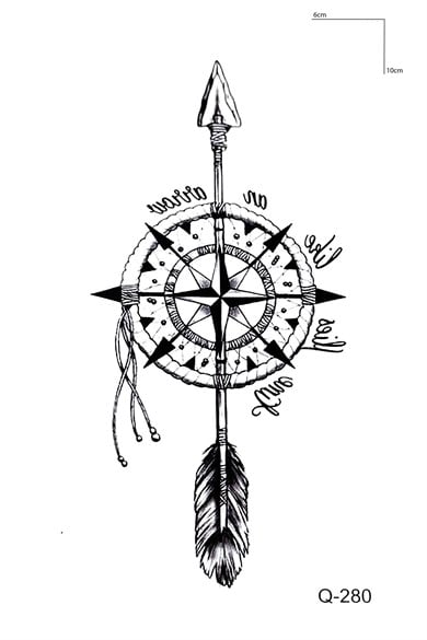 Pusula Mini Geçici Dövme Tattoo
