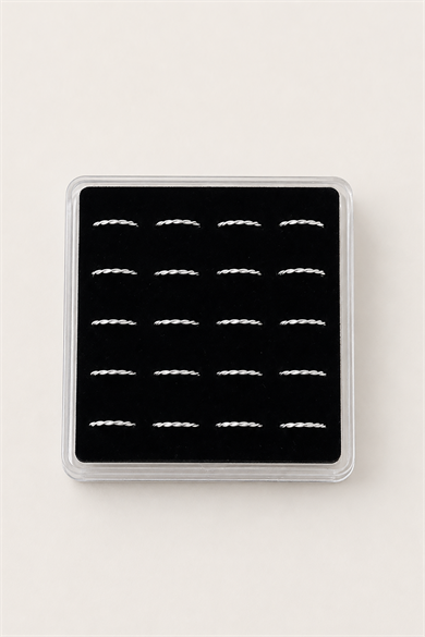 20li Gümüş Renk Halka Piercing Set