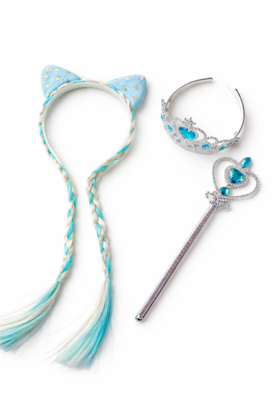 Mavi Renk Taç/Asa Set