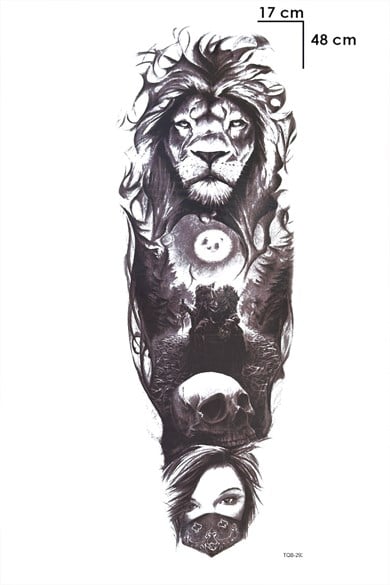 Aslan Kol Geçici Dövme Tattoo